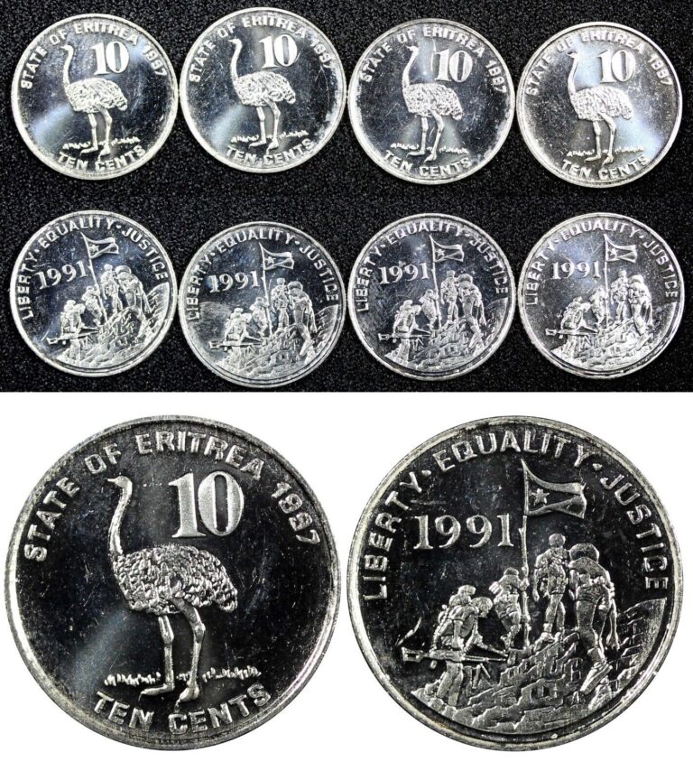 Read more about the article Eritrea 1997 10 Cents Ostrich GEM BU KM# 45 RANDOM PICK (1 Coin) (84)