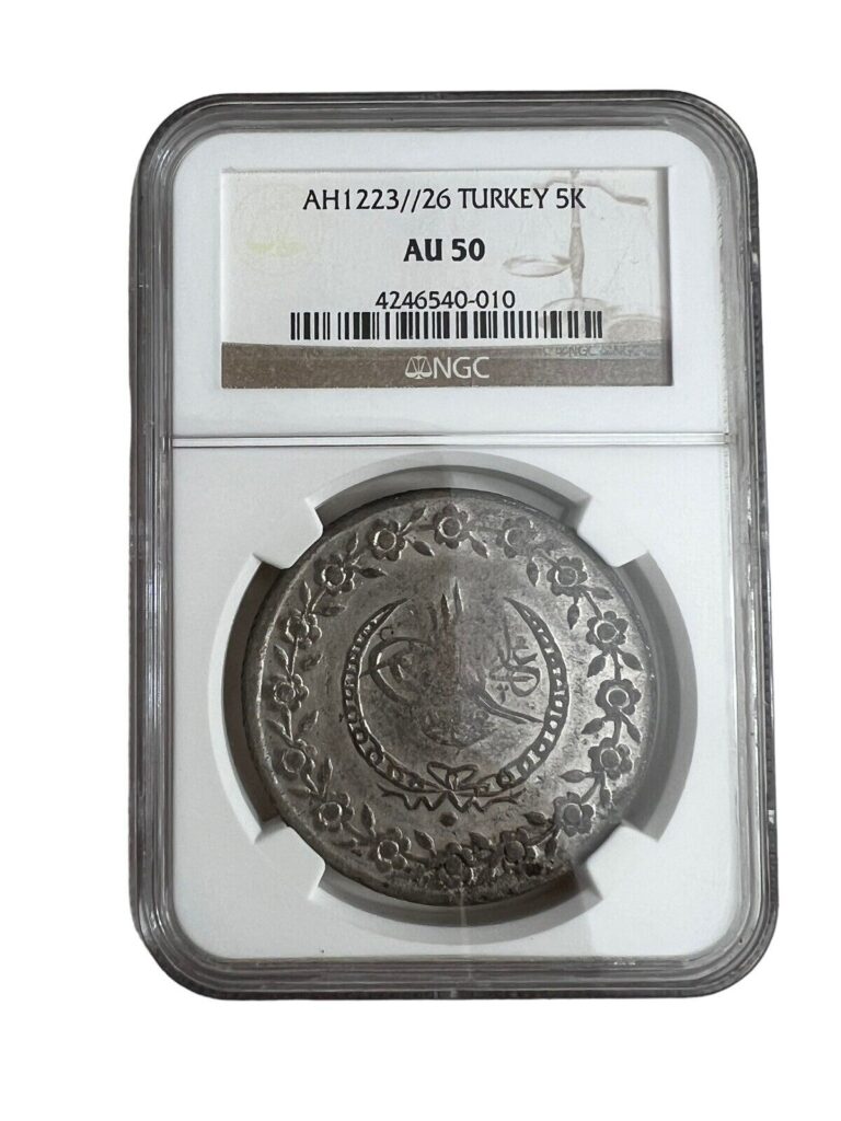 Read more about the article AH1223/26 Turkey Coin 5k NGC AU50