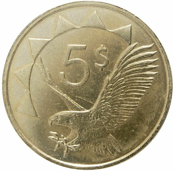 Read more about the article Namibia 5 Dollars Coin African Fish Eagle KM5 1993 – 2015