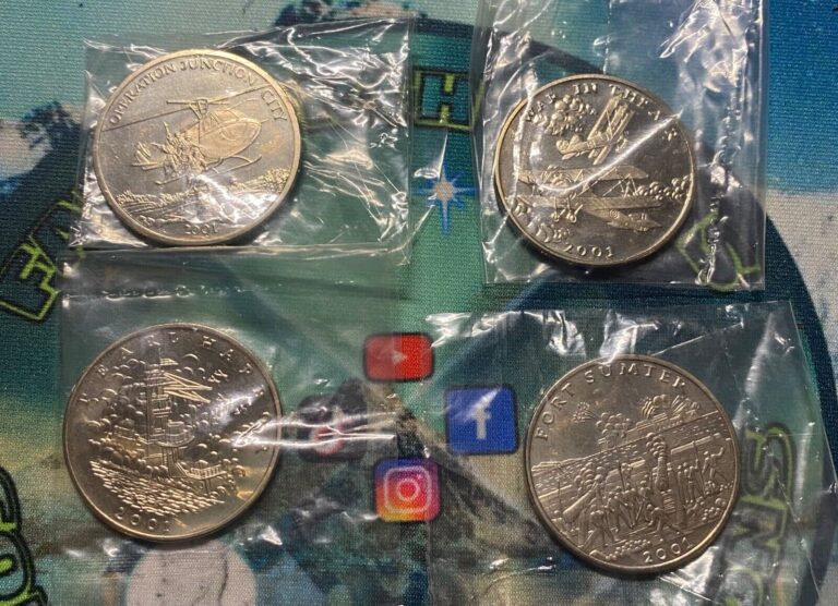 Read more about the article REPUBLIC OF LIBERIA 5 DOLLAR 2001 COIN 4 COINS