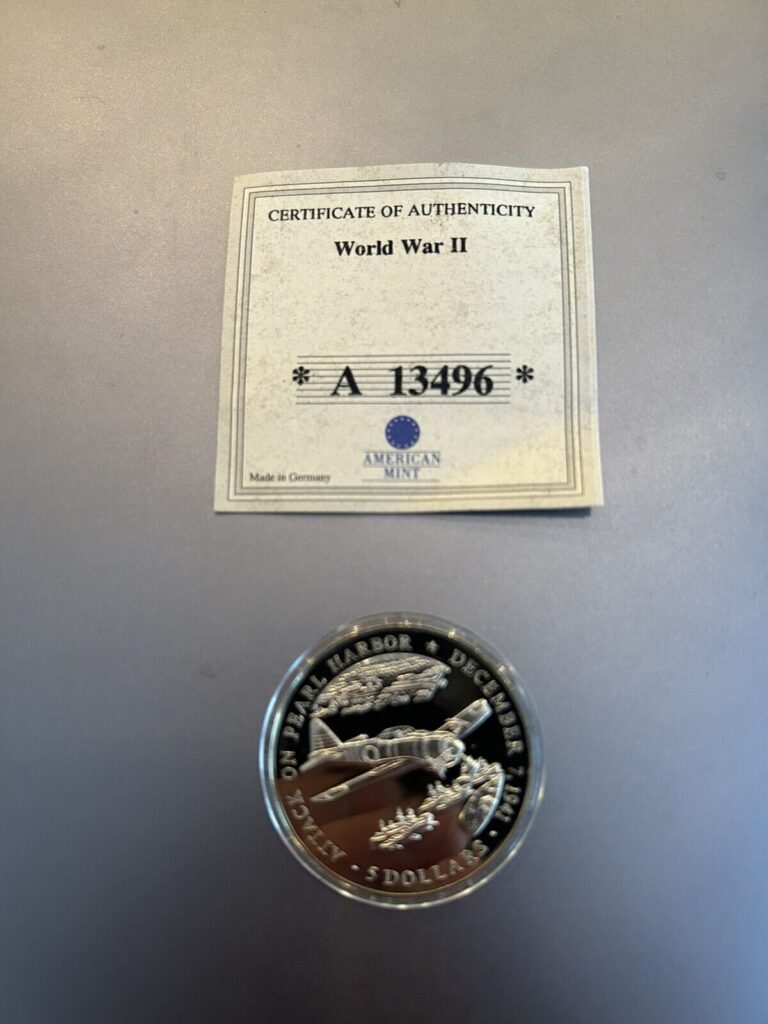 Read more about the article American Mint World War II Attack On Pearl Harbor Liberia 5 Dollar Coin
