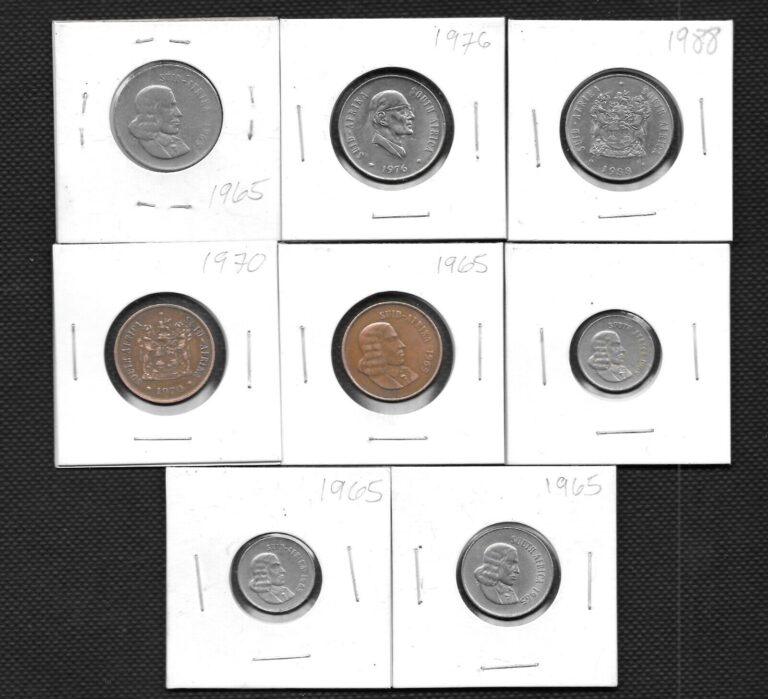 Read more about the article South Africa 8 Coin Lot – Circulated and Very Good