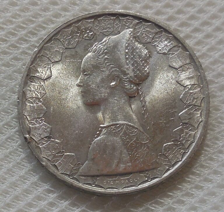 Read more about the article 1958 R ITALY 500 LIRE SILVER COIN