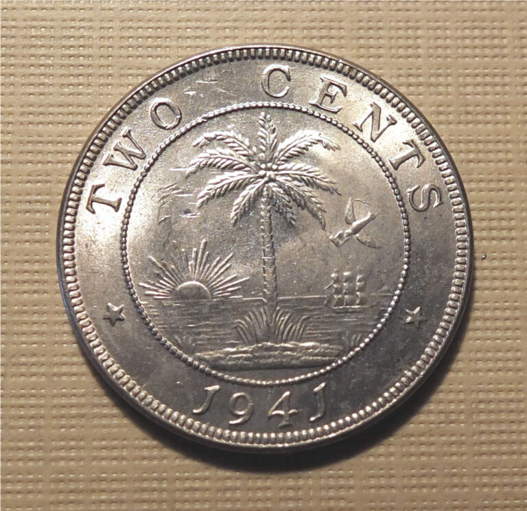 Read more about the article AFRICA-LIBERIA-1941 -2 CENTS-CU/NI- BETTER GRADE- LOW MINTAGE- KM#12a  NTM4