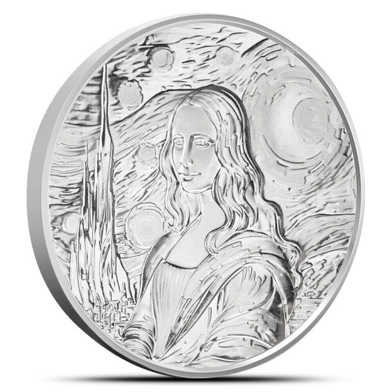 Read more about the article 2024 1 oz Fiji Silver Mona Lisa x Van Gogh Coin (Proof-Like)