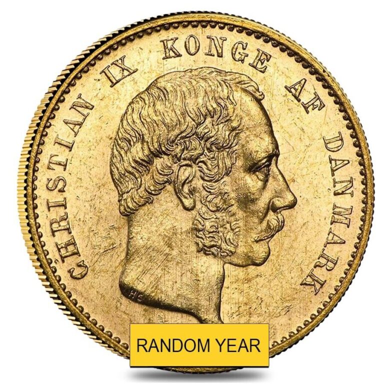 Read more about the article 1873-1900 Denmark Gold 20 Kroner Christian IX AU