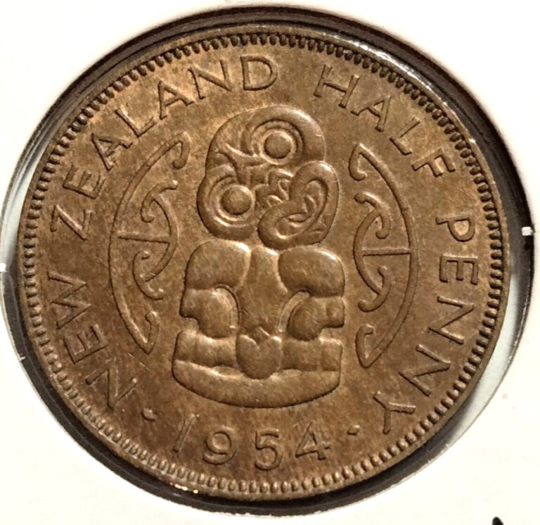Read more about the article 1954  New Zealand Half Penny Coin –  KM#23.1 – Combined shipping – (IN#11087)