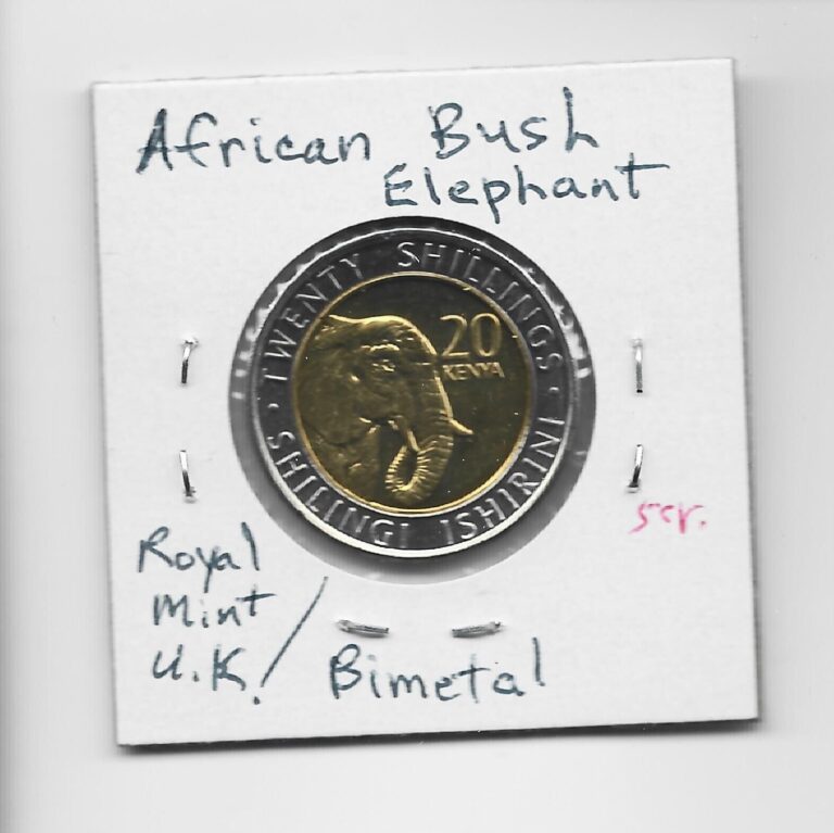 Read more about the article Kenya 20 Shillings 2018 K48 African Bush Elephant Animal Bimetal Minted in UK.