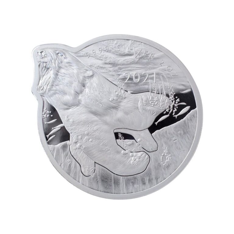 Read more about the article 2021 Solomon Islands Ocean Predators – Polar Bear 2 oz Silver Proof Like $5 C…