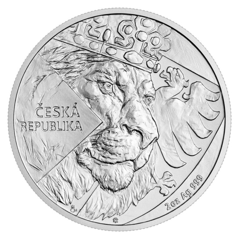 Read more about the article 2024 Niue Czech Lion 2 oz Silver BU  Coin in capsule