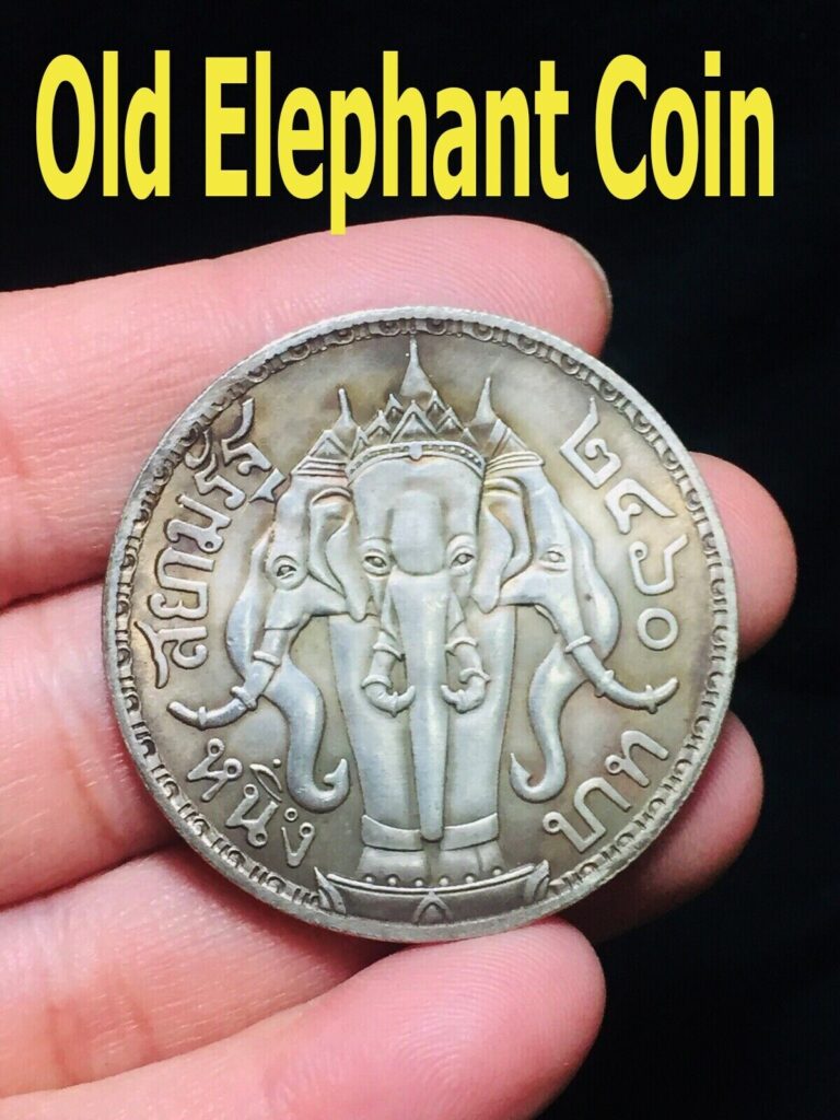 Read more about the article THAI AMULET  SIAM COIN CURRENCY 3xHEADS ELEPHANT SILVER  ANTIQUE  BURMA BUDDHA