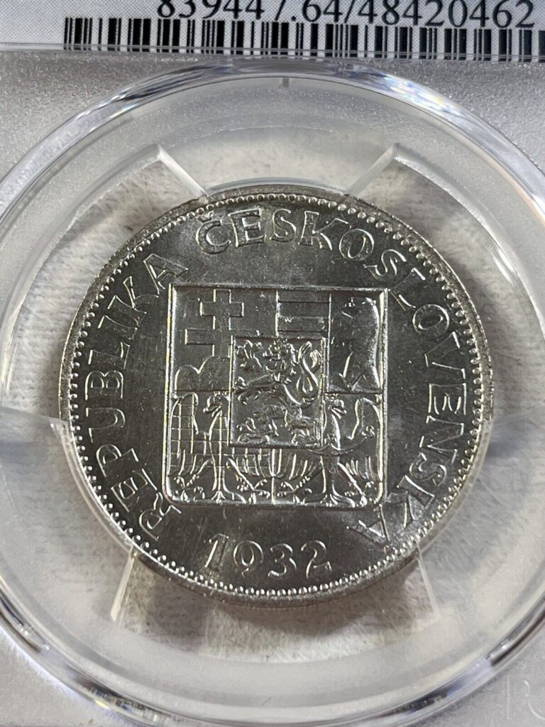 Read more about the article 1932 Czechoslovakia 10 Korun Silver Coin Graded MS 64 by PCGS