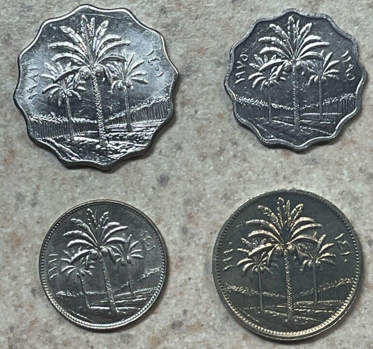 Read more about the article LOT OF 4 IRAQ 5/10/25/50 FILS – 1981 – COIN SET – Brilliant Uncirculated