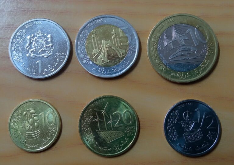 Read more about the article Morocco New DISIGNE 2023 set coins 10/20/[1/2]/1/5/10 dirhams