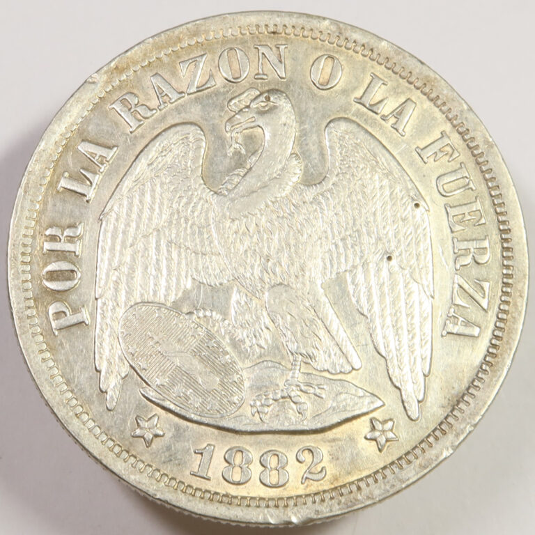 Read more about the article 1882 CHILE – Silver 1 Peso Coin #47482