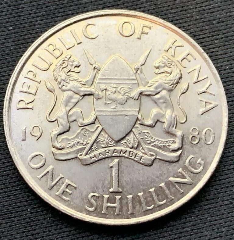 Read more about the article 1980 Kenya 1 Shilling Coin  UNC  #M71