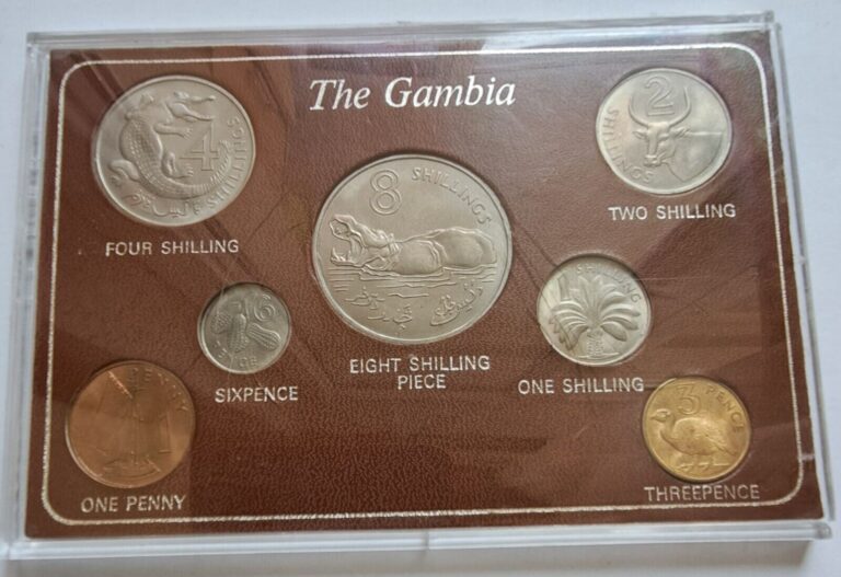 Read more about the article Gambia 7 Sets Coins 1966-1970 KM#1-7 (6201)