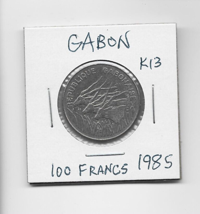 Read more about the article Gabon (now Central African States) 100 Francs 1985 K13 Obsolete Eland Antelope