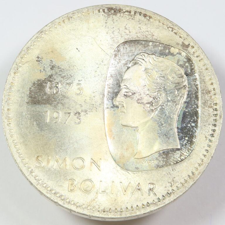 Read more about the article 1873 1973 VENEZUELA – Silver 10 Bolívares Bolivar Coin #44281
