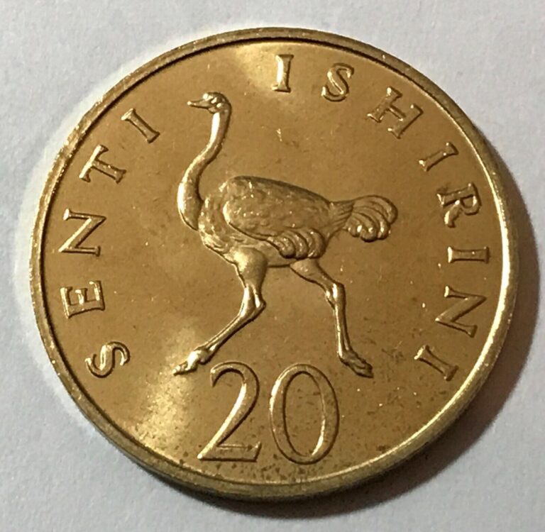 Read more about the article 1981 Tanzania 20 Senti Coin  Ostrich  Bird  animal wildlife