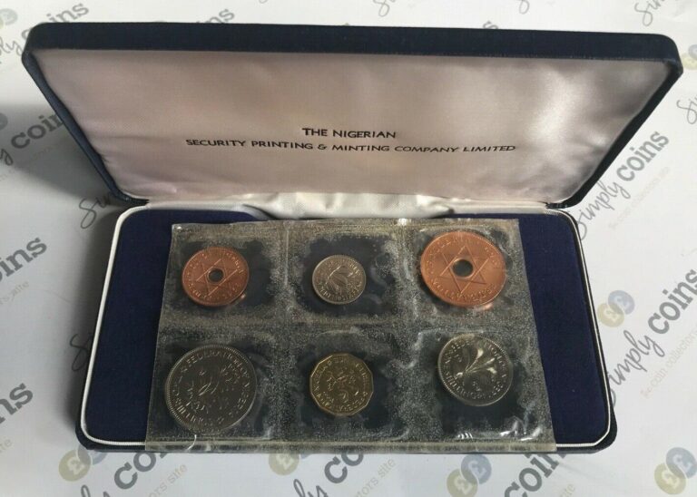 Read more about the article 1959 NIGERIA NIGERIAN PROOF 6 COIN SET BOXED