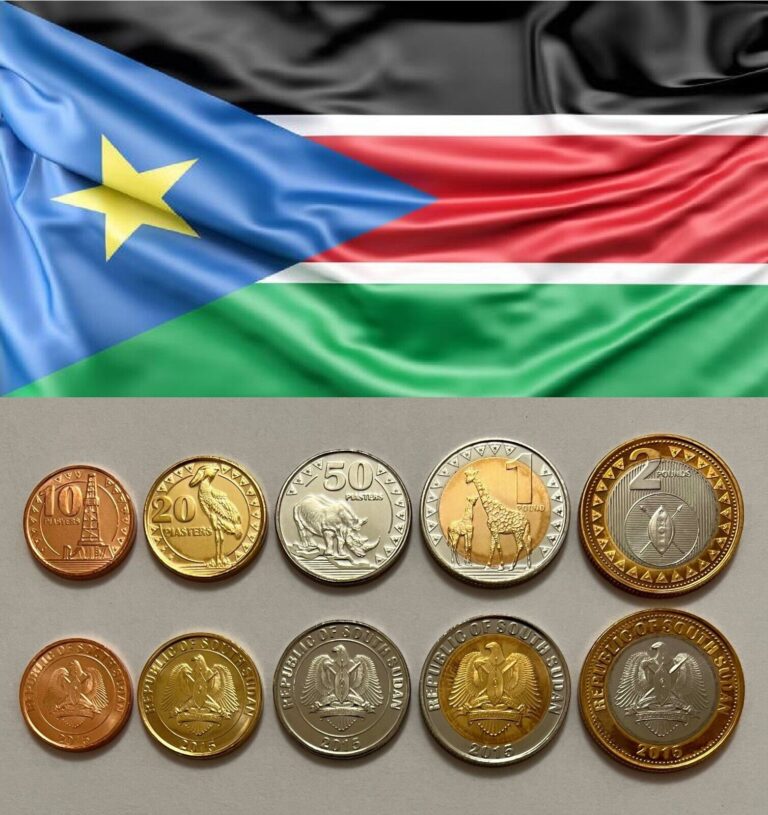 Read more about the article SOUTH SUDAN – Complete SET of 5 Coins (piasters  pound) 2015 – UNC