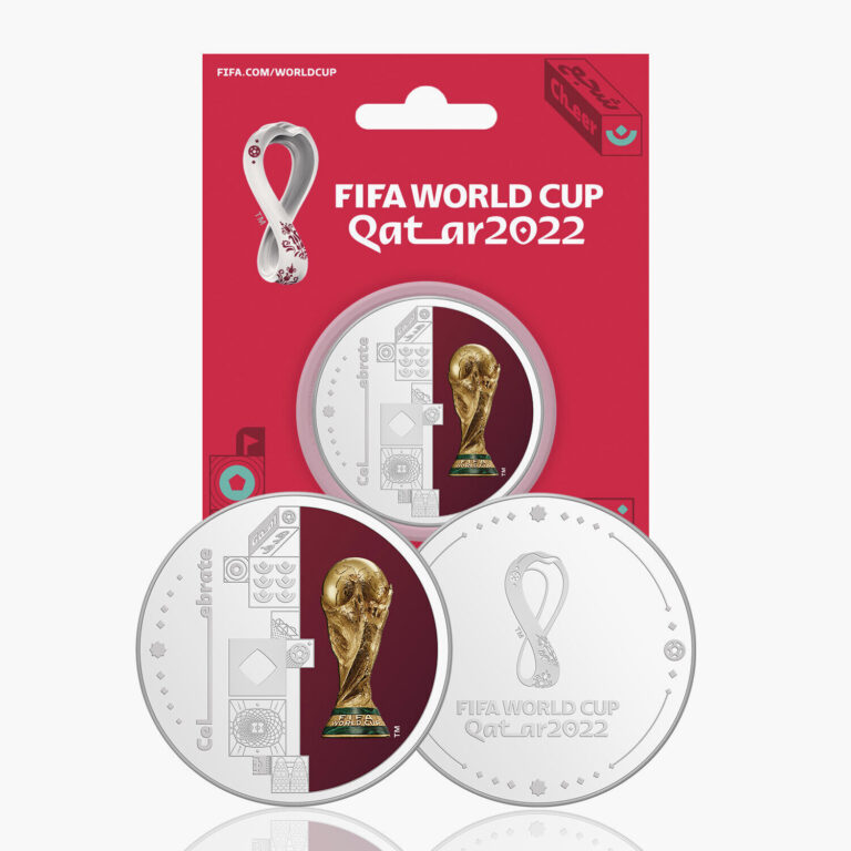 Read more about the article Collectable FIFA World Cup Qatar 2022 Football Championship Colour Silver Coin