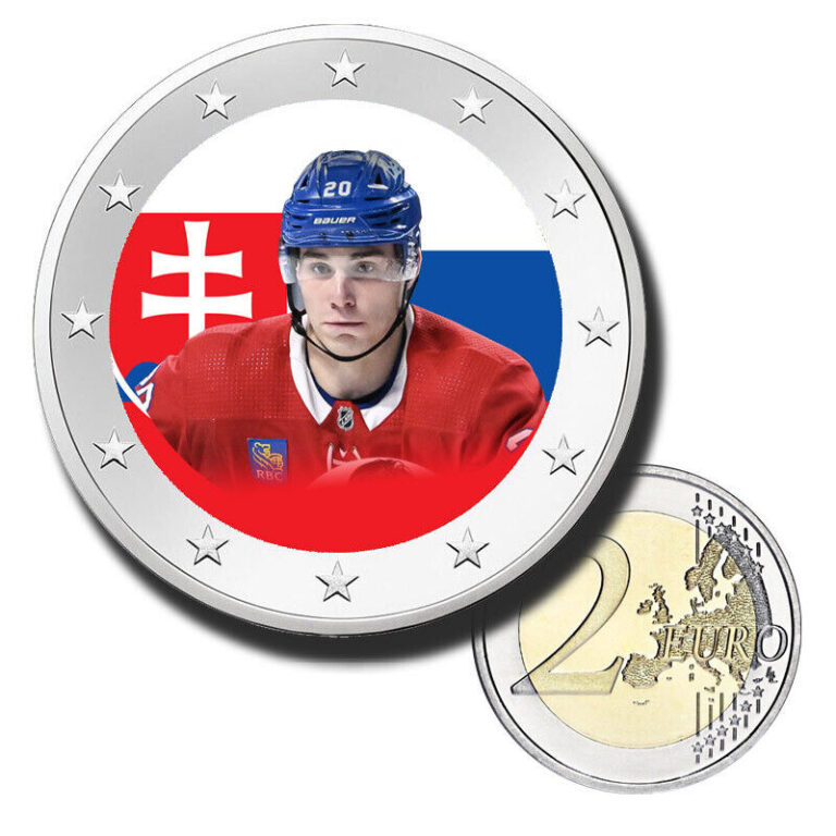 Read more about the article 2 Euro Coloured Coin Juraj Slafkovsky – Slovakia Hockey Star – Uncirculated 2022