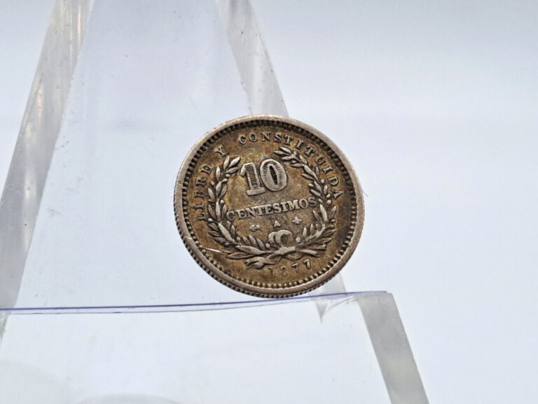 Read more about the article 1877 Uruguay 10 Centesimos **WORLD SILVER**