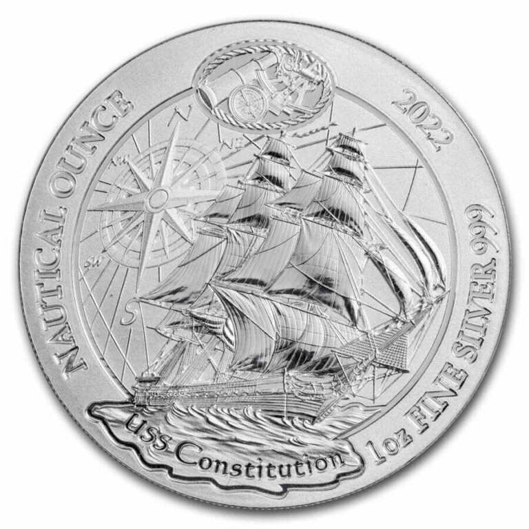 Read more about the article 2022 Rwanda 1 oz Silver Nautical Ounce USS Constitution BU