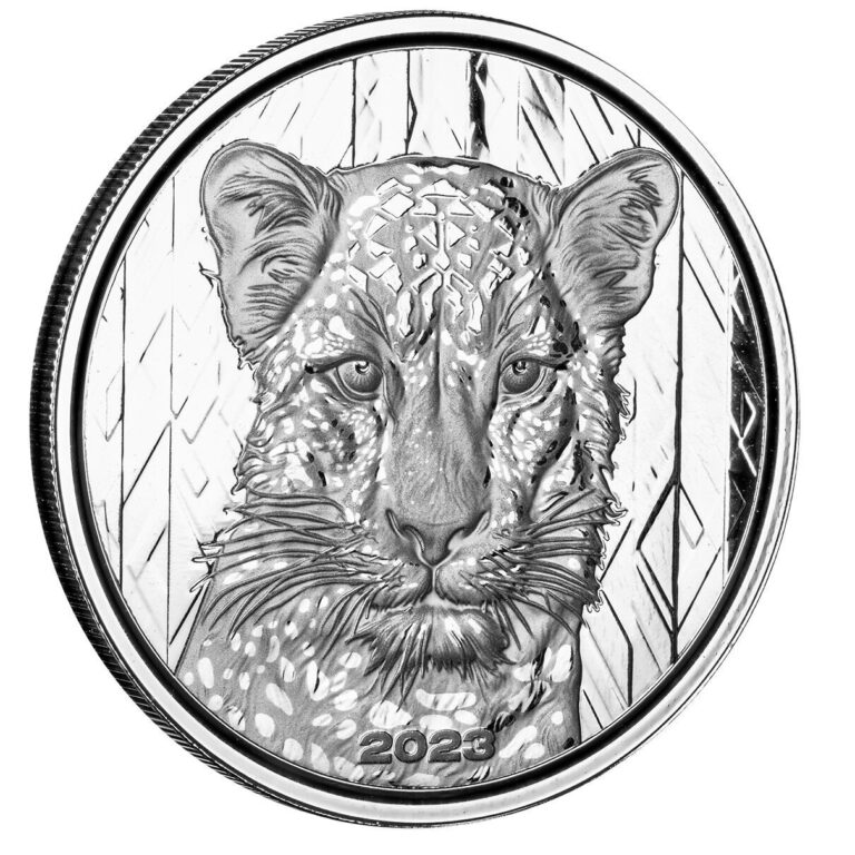 Read more about the article 2023 Ghana Leopard Proof like 1 oz Silver Coin in capsule