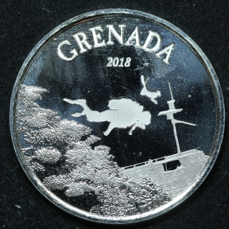 Read more about the article 2018 $2 Two Dollars Grenada Diving Paradise 1 oz .999 Fine Silver Coin w/ Capsul