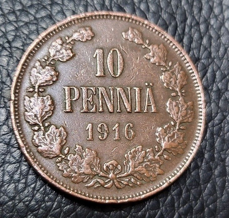Read more about the article 1916 Finland 10 Penniä Coin
