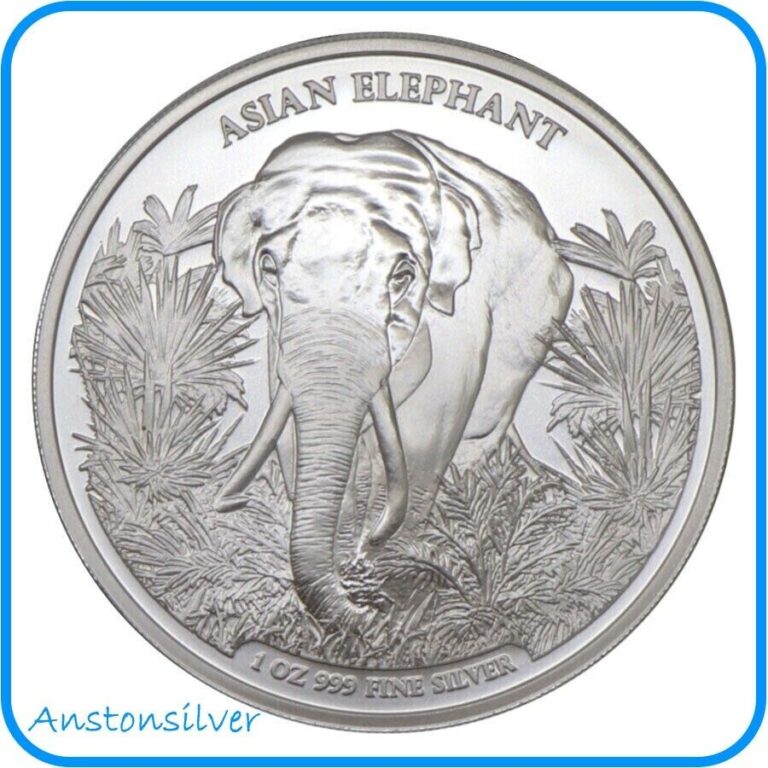 Read more about the article 2023 Cambodia Asian Elephant – 1 oz BU Silver in Capsule – 1st Release!