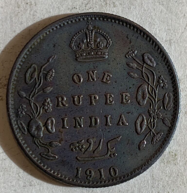 Read more about the article 1910 INDIA RUPEE SILVER COIN