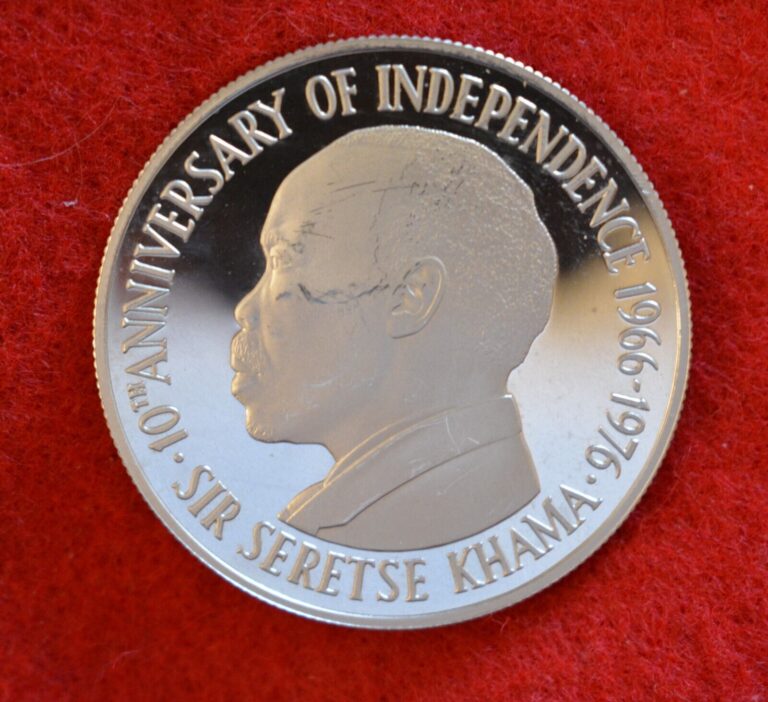 Read more about the article Botswana 5 Pula 1976-Silver proof crown-Independence-#3140