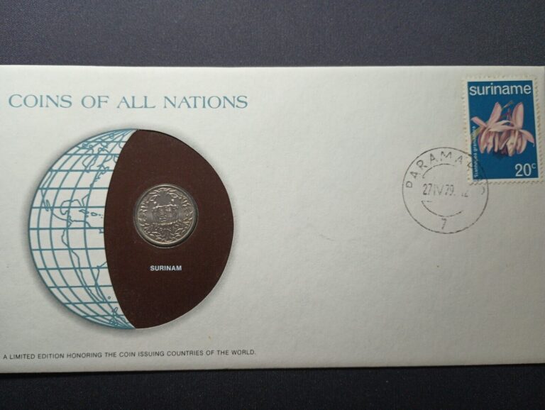 Read more about the article Surinam Coins Of All Nations With Postmark Stamp Card