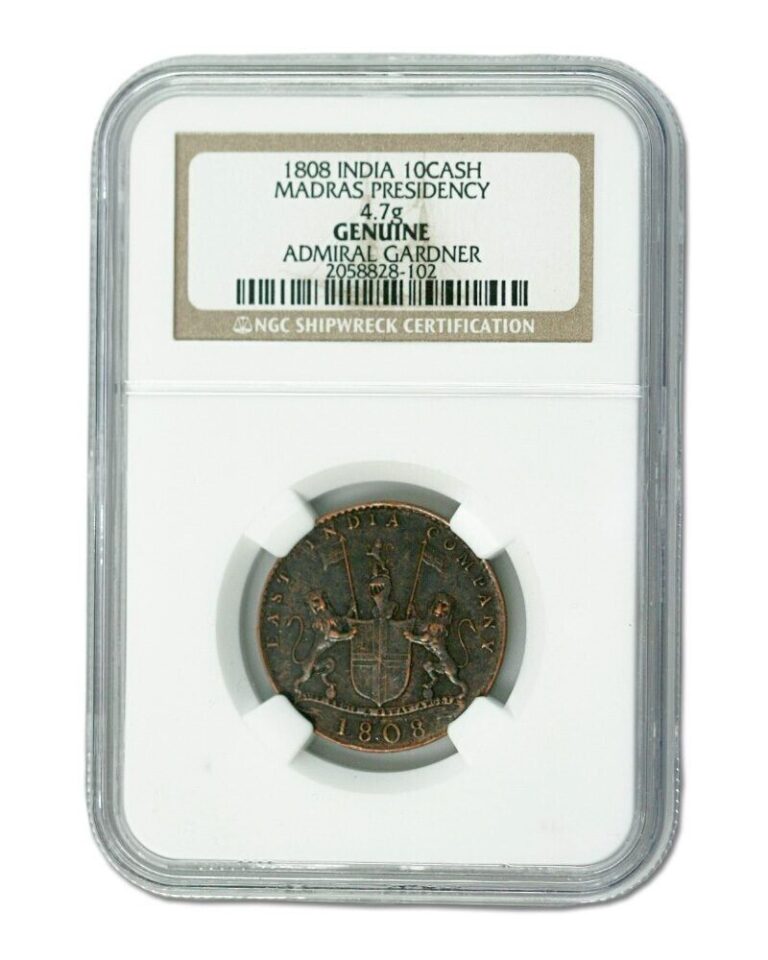 Read more about the article NGC 10 Cash Coin Admiral Gardner Shipwreck East India Company High Grade – HG