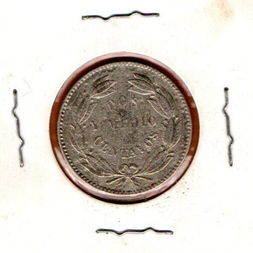 Read more about the article Venezuela Coin  2 1/2 Centavos 1876 Nickel brass 22.7mm 4.96gr. Y#26
