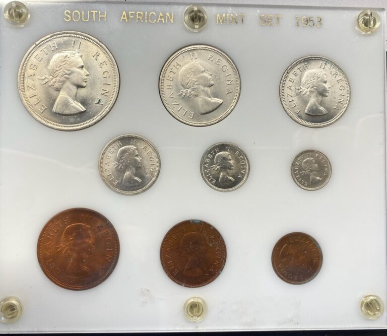 Read more about the article South Africa 1953 Elizabeth II Coronation Silver and Copper Coin Year Set