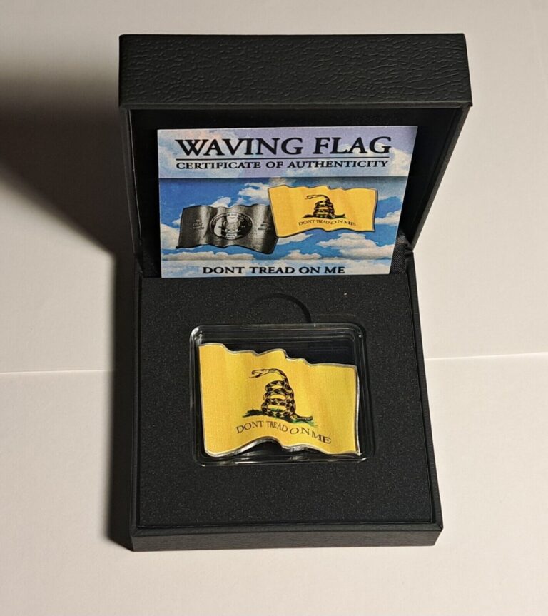 Read more about the article 2024 CAMEROON 1 OZ SILVER 3D WAVING FLAG GADSDEN DON’T TREAD ON ME MINTAGE 999