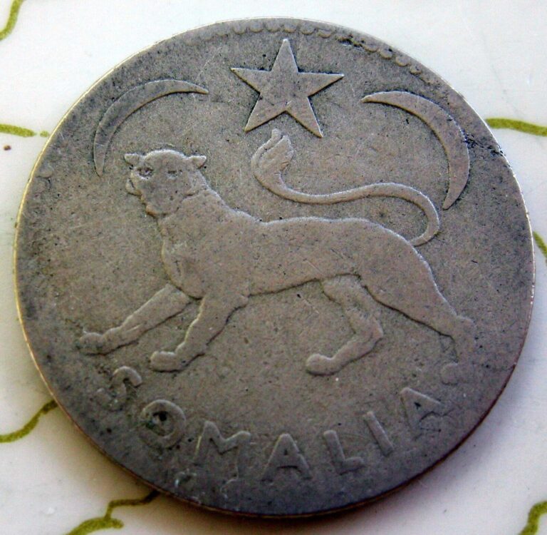 Read more about the article COIN SOMALIA 1SOMALO 1950 VF SILVER 192