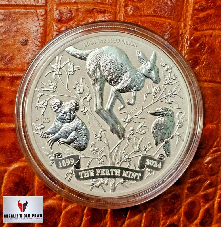 Read more about the article 2024 Australia 1 oz .9999 Fine Silver Perth Mint 125th Anniversary BU