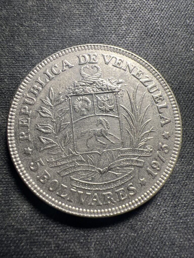 Read more about the article 1973 Venezuela 5 Bolivares Coin. Z2173