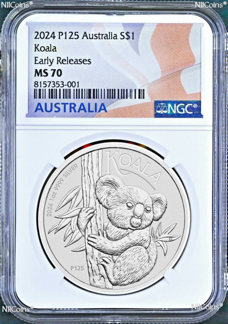 Read more about the article 2024 P Australia Silver Koala NGC MS 70 $1 1 oz Coin ER King Charles III Effigy