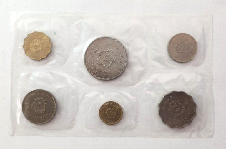 Read more about the article 1965 Libya set of 6 coins 100+50+20+10+5+1 milliemes UNC