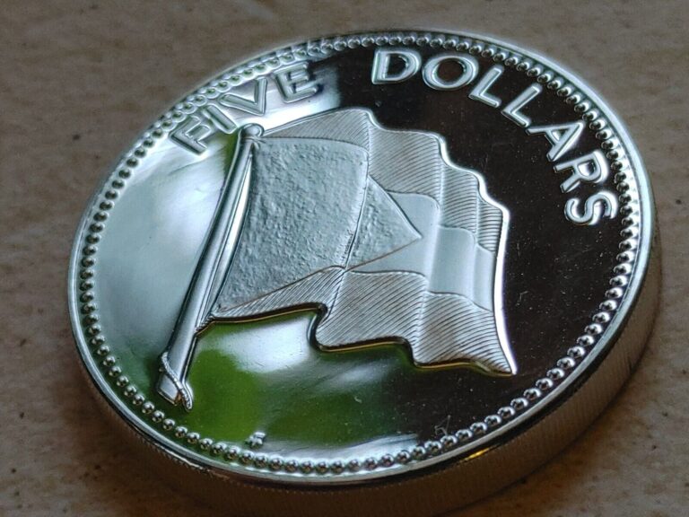 Read more about the article GEM SILVER PROOF 1981 BAHAMAS FIVE DOLLARS 42g HOLDER. Only 1 980 minted