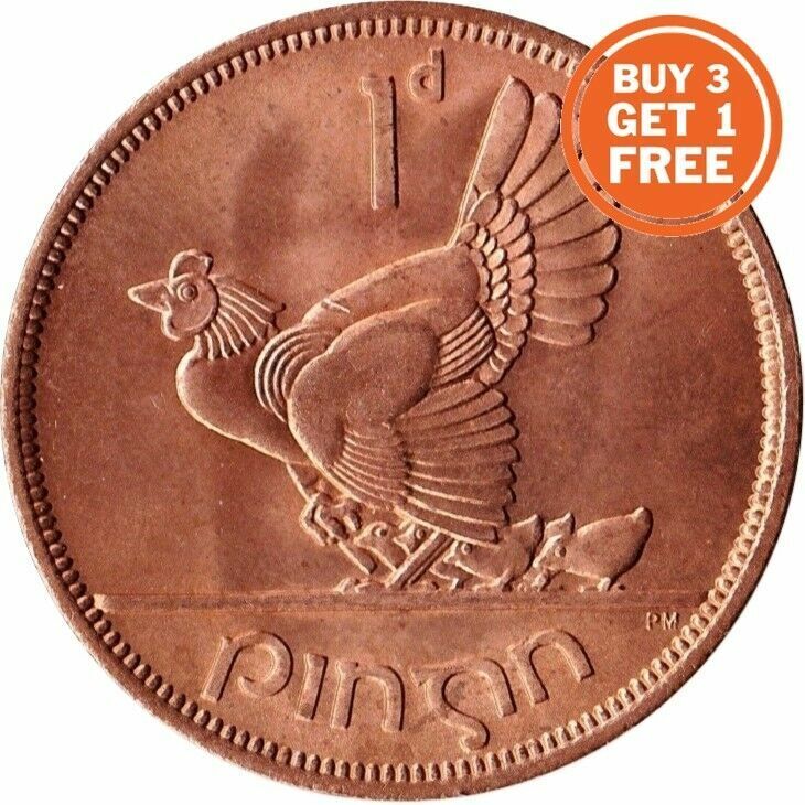 Read more about the article IRELAND ONE PENNY COIN   PINGIN IRISH  EIRE CHOICE OF DATE 1928 TO 1968