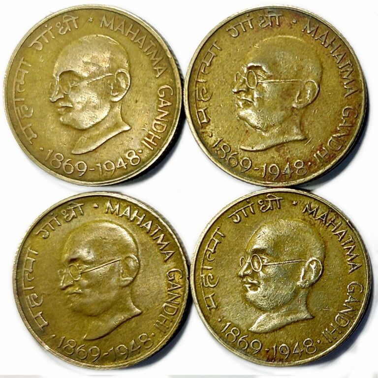 Read more about the article REPUBLIC INDIA 20 PAISA GANDHI COINS – 4 COINS