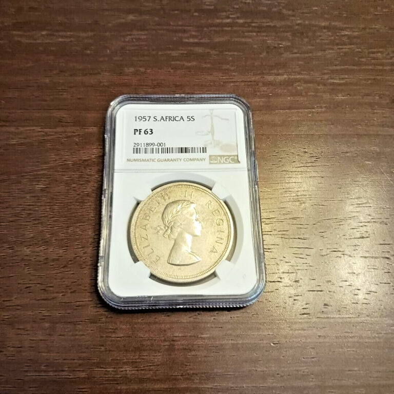 Read more about the article 1957 South African 5 Shillings PF 63